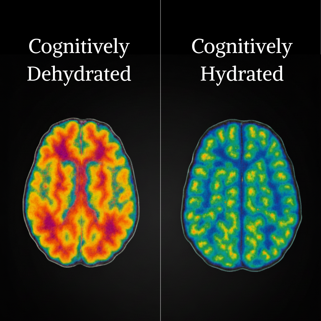 Cognitively Dehydrated vs Cognitively Hydrated brain scans